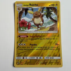 Pokemon TCG Alolan Raichu 31/111 S&M: Crimson Invasion Reverse Holo NM - Image 1
