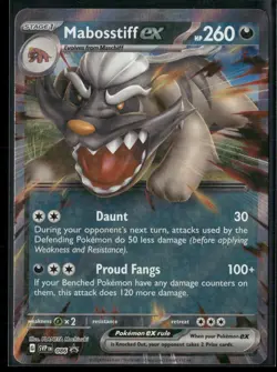 Pokemon - Mabosstiff ex SVP 086 Holo Black Star Promo NM - Image 1