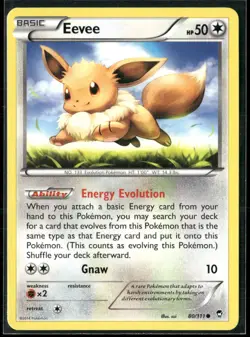 Pokemon - Eevee 80/111 XY Furious Fists LP - Image 1