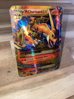 Pokemon TCG M Charizard EX Secret Holo Ultra Rare Card 107/106 XY Flashfire LP - Image 1