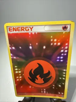 2007 Pokemon EX Power Keepers Fire Energy 104/108 Reverse Holo Rare Card - Image 1