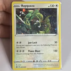 Pokemon TCG Rayquaza SWSH029 Cosmos Holo Black Star Promo Swirl NM - Image 1