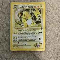 Pokemon TCG Card Lot - Lt. Surge's Raichu, Machop, Volbeat, Rattata, Noibat - 1… - Image 1
