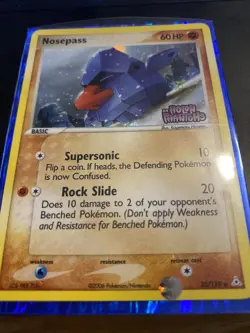 Nosepass 25/110 Holo Rare Pokemon EX Holon Phantoms [Stamped] NM - Image 1