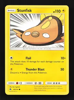 Stunfisk 83/214 LP Lost Thunder English Pokemon Card TCG - Image 1