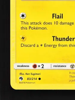 Stunfisk 83/214 LP Lost Thunder English Pokemon Card TCG - Image 2