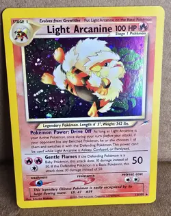 Pokemon TCG Light Arcanine Neo Destiny 12/105 Holo Rare 100 HP Unlimited 2000 - Image 5