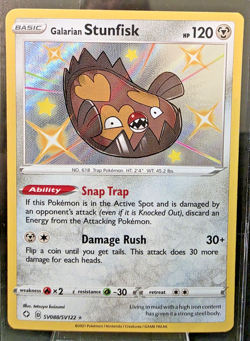 Pokemon TCG Galarian Stunfisk SV088/SV122 Shining Fates Holo Rare NM - Image 1