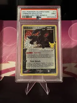 2021 Pokemon Celebrations Umbreon Gold Star PSA 9 Mint Card #17 - Image 1