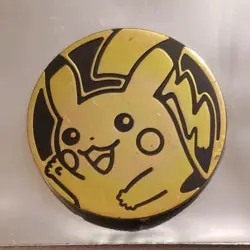 POKEMON SMILING/WAVING PIKACHU GOLD HOLO COIN - Image 1