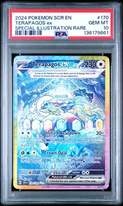 2024 POKEMON SCR EN-STELLAR CROWN SPECIAL ILLUSTRATION RARE TERAPAGOS EX PSA 10 - Image 1