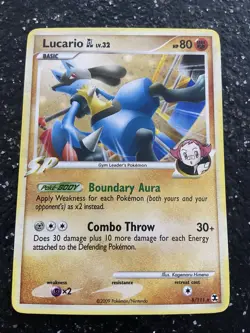 Pokemon TCG Lucario GL 8/111 HP Holo Rising Rivals - Image 1