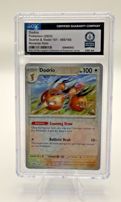 Pokemon Dodrio Rev Holo Scarlet And Violet 151 85/165 CGC WORLD RECORD HOLDER - Image 1