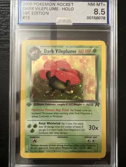 2000 POKEMON ROCKET 1ST EDITION #13 DARK VILEPLUME-HOLO - Image 1