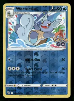 Wartortle Reverse Holo Pokemon GO 016/078 NM - Image 1