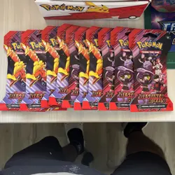 10x Pokemon TCG Destined Rivals Sleeved Booster Pack Factorey Sealed Lot Of 10 - Image 1