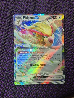Pokemon TCG Pidgeot ex 164/197 Obsidian Flames Double Rare Holo 280 HP Eng - Image 2