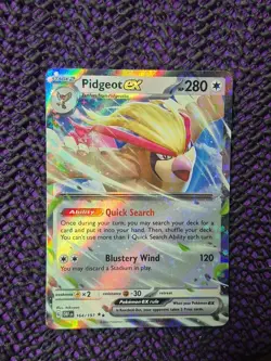 Pokemon TCG Pidgeot ex 164/197 Obsidian Flames Double Rare Holo 280 HP Eng - Image 3