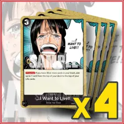 ONE PIECE TCG: ...I WANT TO LIVE!! Memorial Collection EB01-050 x4🔥 - Image 1