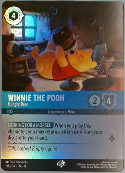 Disney Lorcana Winterspell EN11-Winnie The Pooh Hungry Bear 217/204 Epic - Image 1