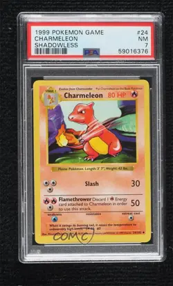 Charmeleon Shadowless Pokemon Base Set PSA 7 1999 - Image 1