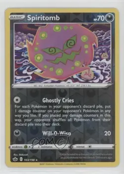 Spiritomb Reverse Foil Pokemon Sword & Shield Chilling Reign #103 - Image 1