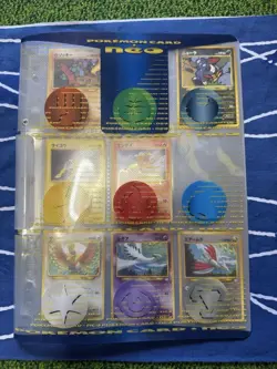 Set 7 Ho-Oh Lugia Old Back Pokemon Card Neo Premium File Vintage Nintendo Japan - Image 2
