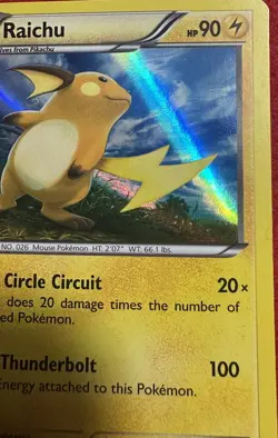Raichu Holo 43/146 2014 XY Set Pokemon TCG Card NM - Image 3