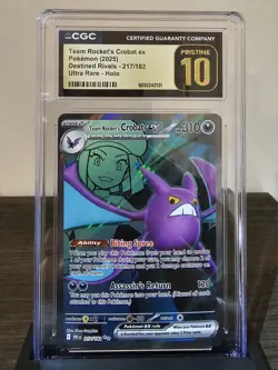 Pokemon Team Rocket's Crobat ex 217/182 Destined Rivals - CGC 10 PRISTINE - Image 1