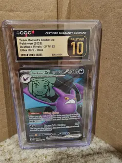 Pokemon Team Rocket's Crobat ex 217/182 Destined Rivals - CGC 10 PRISTINE - Image 2