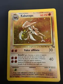 Italian Kabutops 9/62 Fossil Holo Rare Unlimited 1999 Pokemon TCG MP - Image 1