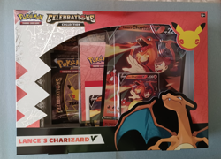 Pokemon TCG Celebrations Collection Lance's Charizard V Factory Sealed Box - Image 1