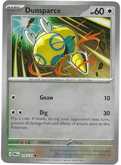 Pokemon TCG Dunsparce 79/131 Prismatic Evolutions Poke Ball Reverse Holo NM - Image 1