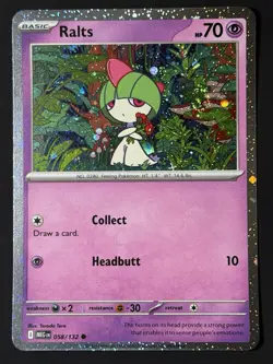 SWIRL 🌀 Kirlia 059/132 (Cosmos Holo) 059/132 Holofoil Promo Pokemon TCG - Image 1