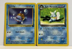 Pokemon TCG - Dark Wartortle 46/82 + Squirtle 68/82 - Team Rocket - Image 1