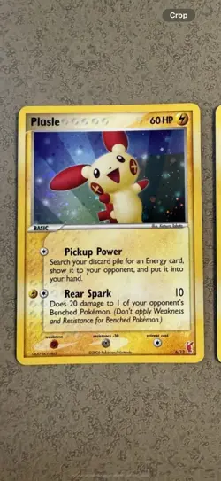SWIRL Pokemon TCG Plusle 6/12 EX Trainer Kit Holo Common LP 2006 - Image 1