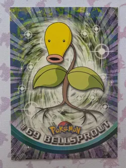 Bellsprout Weepinbell Victreebell BLUE Logo 1999 Topps TV Series 1 Pokemon - Image 2