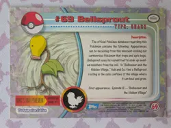 Bellsprout Weepinbell Victreebell BLUE Logo 1999 Topps TV Series 1 Pokemon - Image 3