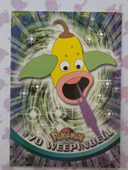 Bellsprout Weepinbell Victreebell BLUE Logo 1999 Topps TV Series 1 Pokemon - Image 4