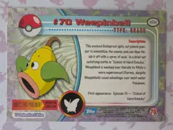 Bellsprout Weepinbell Victreebell BLUE Logo 1999 Topps TV Series 1 Pokemon - Image 5