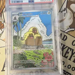 2024 Pokemon TCG Alolan Dugtrio Illustration Rare Surging Sparks 208/191 PSA 9 - Image 5