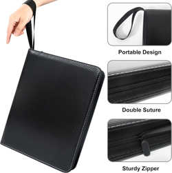 Card Binder for Trading Cards,9 Pocket with 60 Sleeves up to 1080 Cards,Waterpro - Image 3