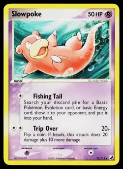 Slowpoke 72/115 Common Unseen Forces Pokemon Moderately Played - Image 1