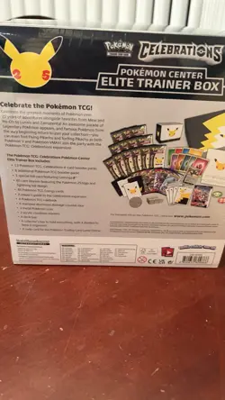 Pokemon Center Celebrations Elite Trainer Box ETB TCG 25th Anniversary Sealed 820650809866 - Image 3