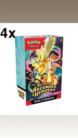 Pokemon TCG: Mega Evolution Ascended Heroes Booster Bundle LOT OF 4 PRESALE - Image 2