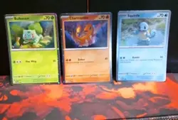 Pokemon Charmander squirtle bulbasaur 151 svp046 047 048 cosmo holo - Image 1