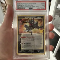 PSA 7 Pokemon Greninja Star SWSH144 Gold Star Promo Holo 2021 - Image 1