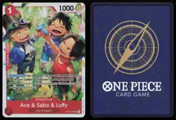 Ace & Sabo & Luffy OP13-007 Foil Super Rare Carrying On His Will One Piece NM - Image 3
