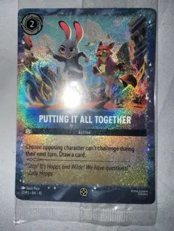 (RARE) Putting It All Together Disney Lorcana Zootopia Holo Foil - Image 1