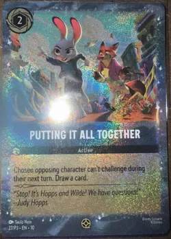 (RARE) Putting It All Together Disney Lorcana Zootopia Holo Foil - Image 2